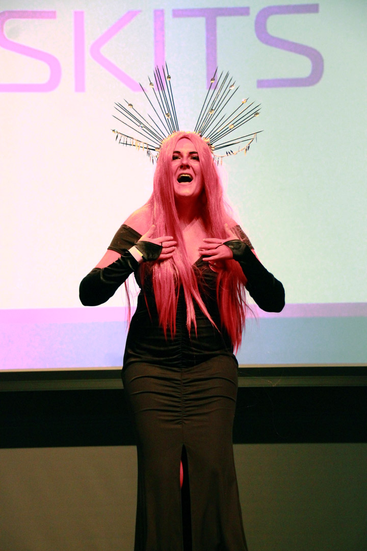 Cosplay contest skit