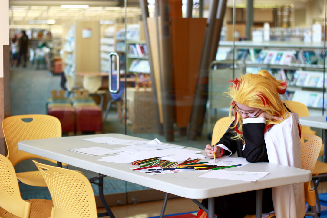 Drawing in the quiet room